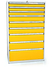 Dílenská zásuvková skříň 1373 x 860 x 600 - 9x zásuvka